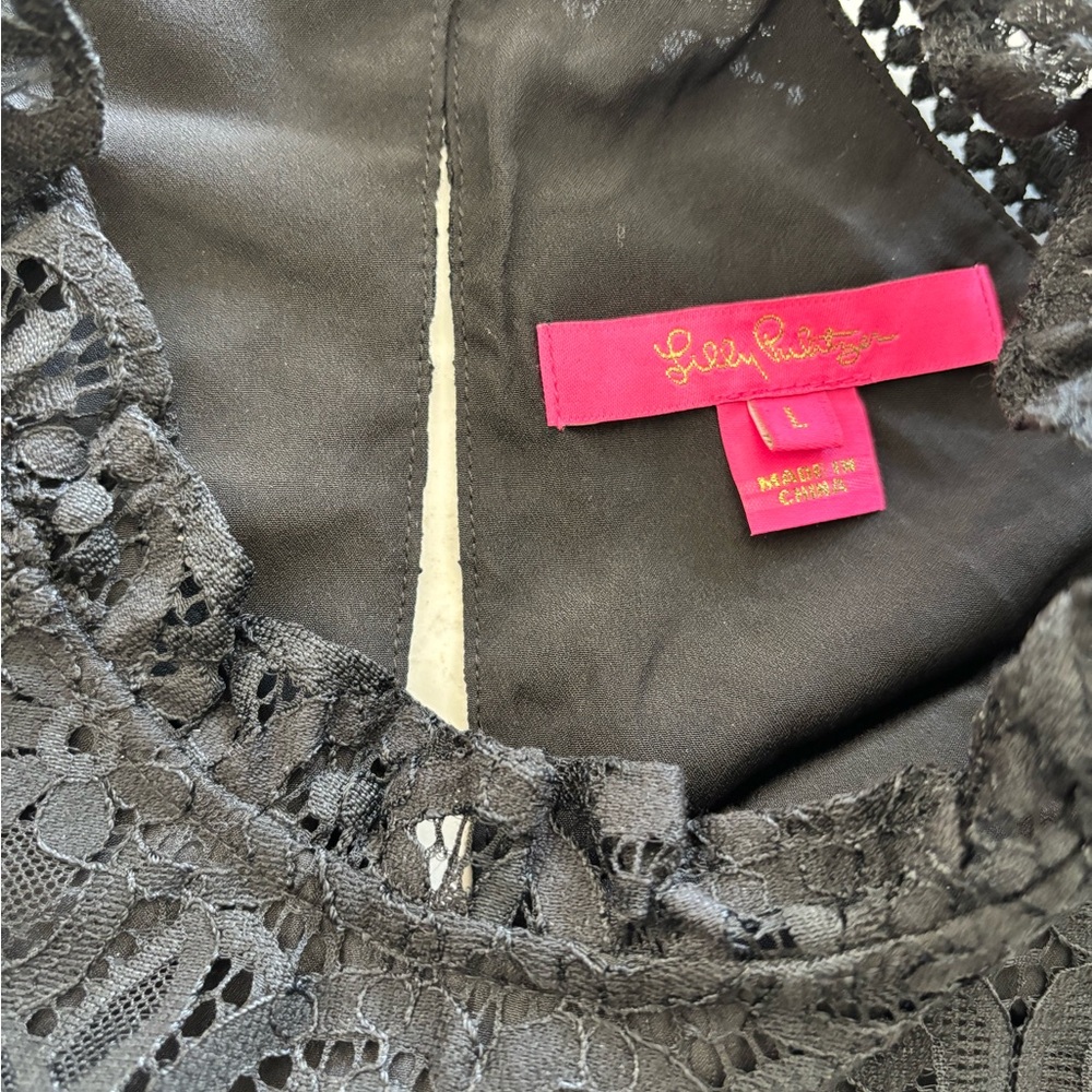 EUC Lilly Pulitzer Averi Lace Top size L - Picture 4 of 5